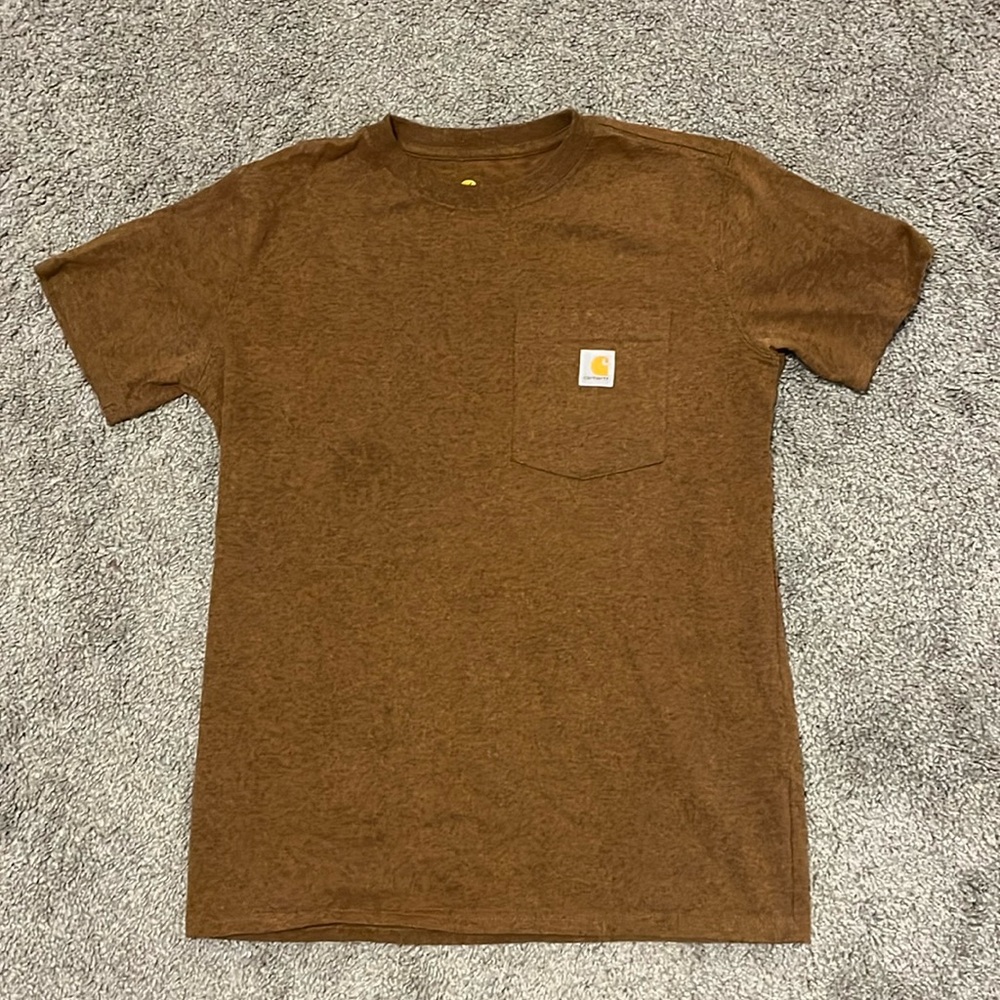 CARHARTT SHIRT MENS XS BROWN SHORT SLEEVE TEE
